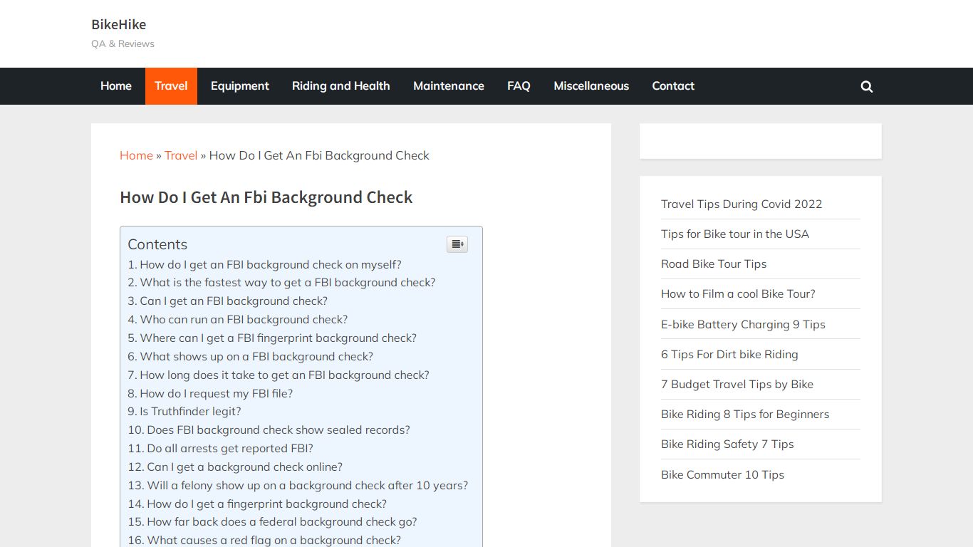 How Do I Get An Fbi Background Check - BikeHike